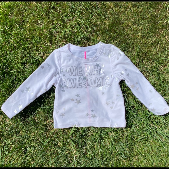 White & Silver Star Rash Guard - Picture 1 of 6
